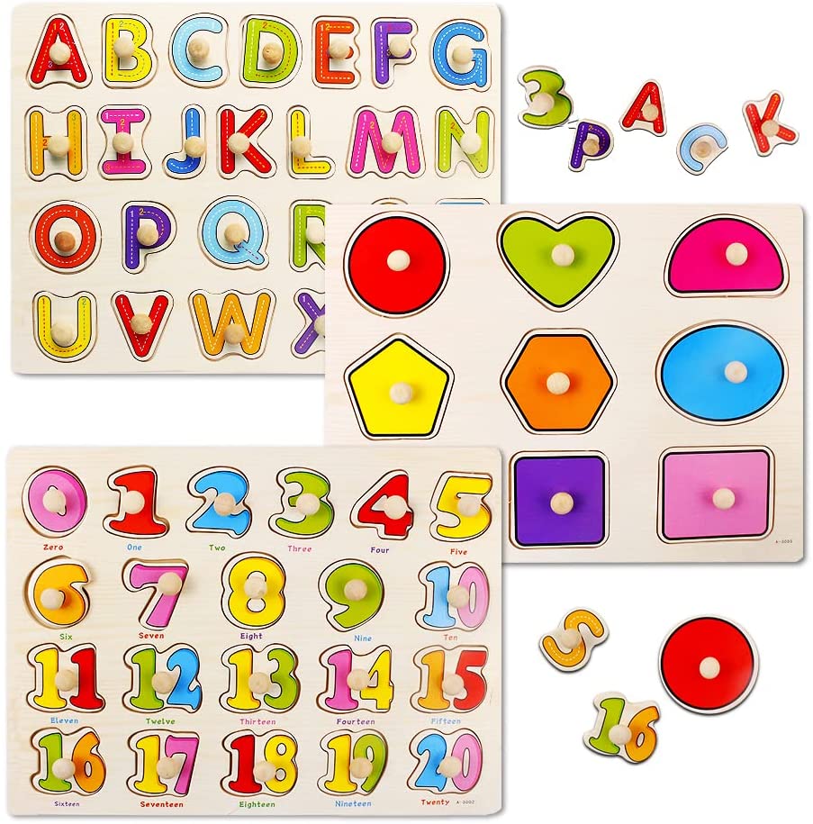 Wooden peg hot sale puzzle set