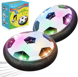 Hover Soccer Ball, Hover Ball Set of 2 with LED Lights and Soft Foam Bumpers, Soccer Gifts for Boys Toddler, Kids Toys for 3-16 Year Old Indoor Games