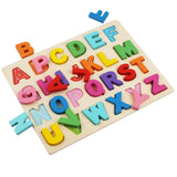 Wooden Alphabet Puzzles, ABC Puzzle Board for Toddlers 3-5 Years Old, Preschool Boys & Girls Educational Learning Letter Toys, Sturdy Wooden Construction