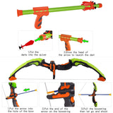 Bow and Arrow for Kids, Archery Toy Set, 2 Bows & 1 Blowing Bow & 12 Arrows & 5 Quivers & Standing Target, Outdoor Toys for Children Boys Girls