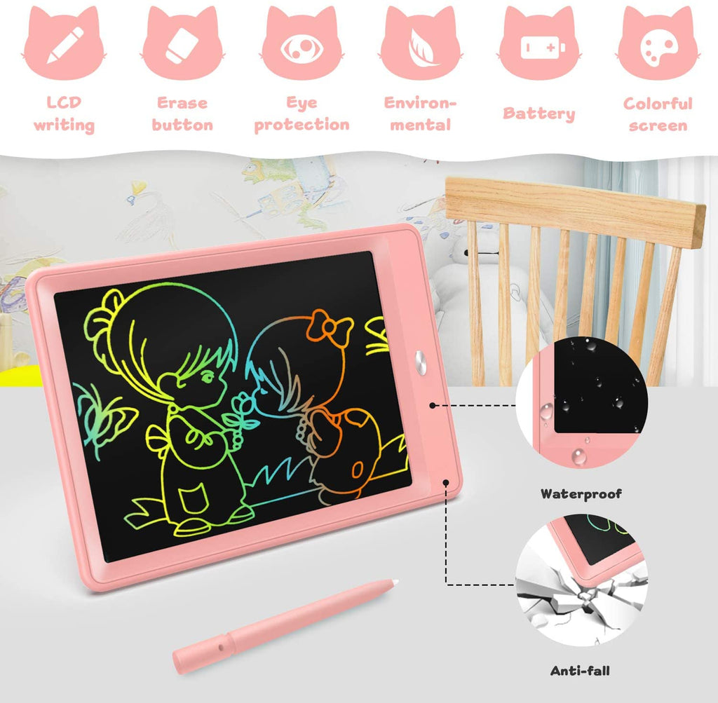 Lcd Writing Tablet Doodle Board, Toys For 3 4 5 6 7 8 Year Old Girls Boys, Drawing  Pad For Kids, 10 Inch Colorful Electronic Board Drawing Tablet Gift