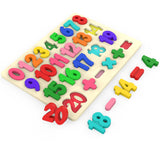 Wooden Number Puzzles, Preschool Educational Learning Board Toys for 3-5 Years Old Kids Toddlers